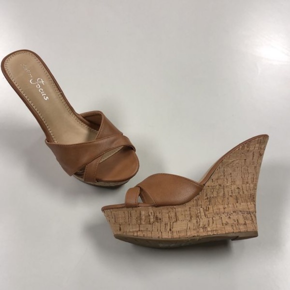 Wedge Sandals from Fashion Focus - Ardo39 Cognac - Picture 1 of 2
